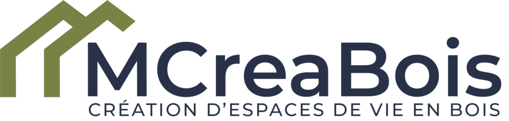 Logo Mcreabois entreprise creation d'espace de vie en bois à Fayence couleur