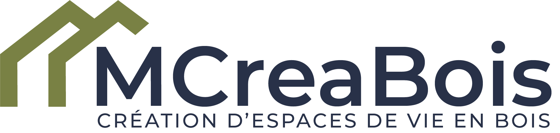 Logo Mcreabois entreprise creation d'espace de vie en bois à Fayence couleur