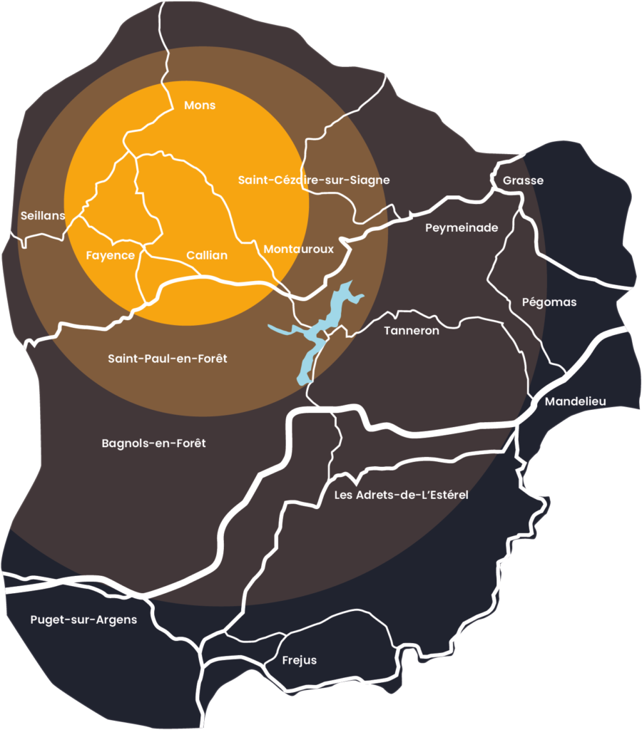 MCréaTerrassement entreprise d'assainissement, enrochement et terrassement à Fayence. Zone d'intervention Var et Alpes maritimes.